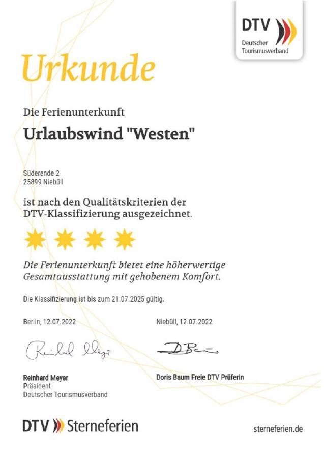 Urlaubswind Westen und Süden Niebüll Exterior foto